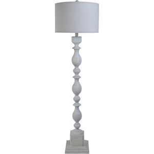 Wood Post 67 inch 150 watt White Wash Floor Lamp Portable Light