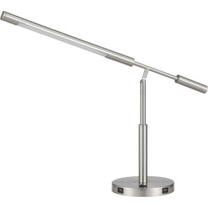 Auray 16 inch 10.00 watt Brushed Steel Desk Lamp Portable Light