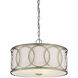 Shabby Chic 3 Light 17.5 inch Argentum Pendant Ceiling Light