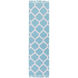 Lagoon 66 X 42 inch Aqua, Cream Rug