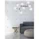 Nexpo 8 Light 25.5 inch Brushed Nickel W/Black Accents Chandelier Ceiling Light
