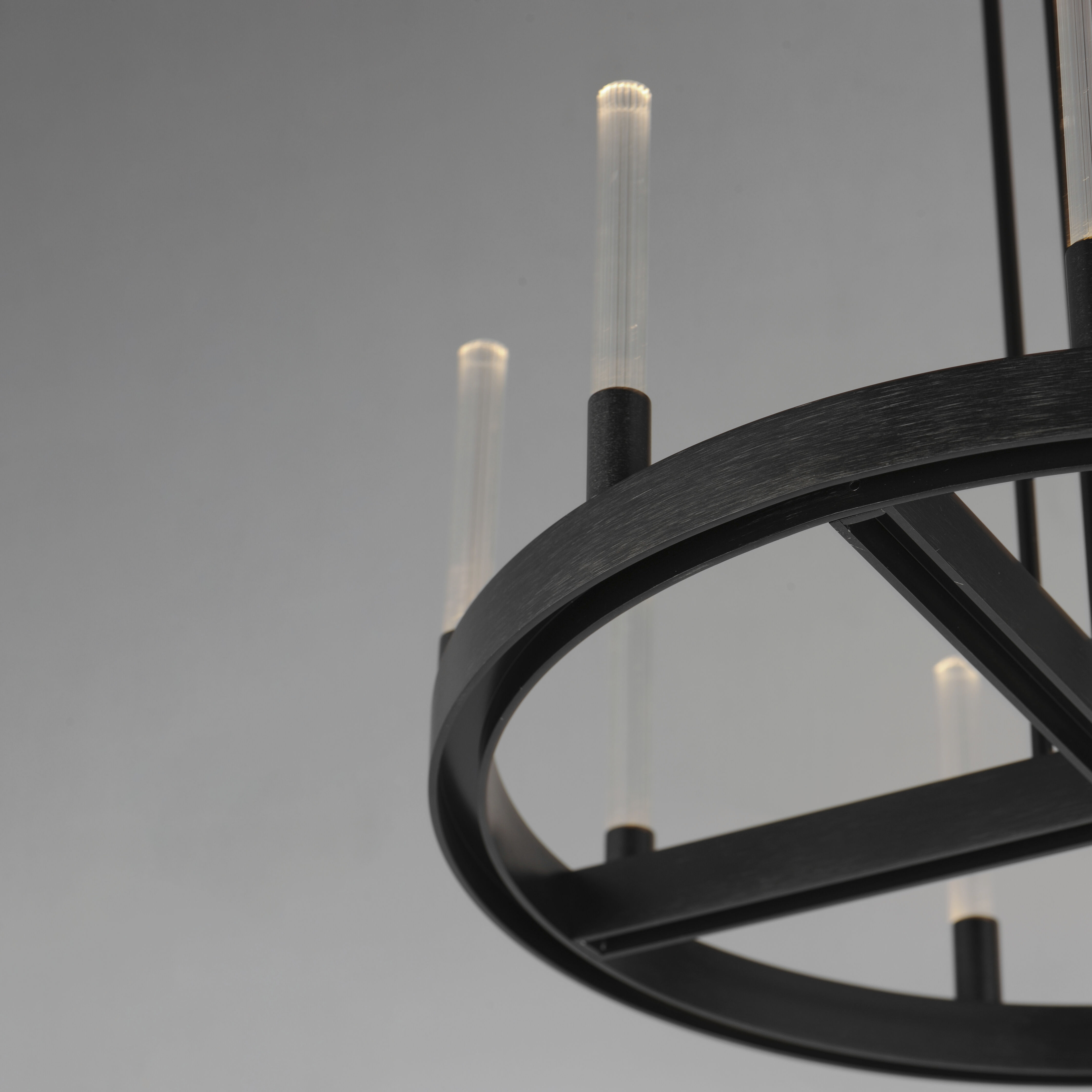 Ovation LED 23.5 inch Black Single-Tier Chandelier Ceiling Light