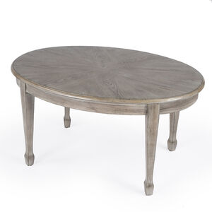 Clayton Oval Wood Coffee Table in Natural Wood