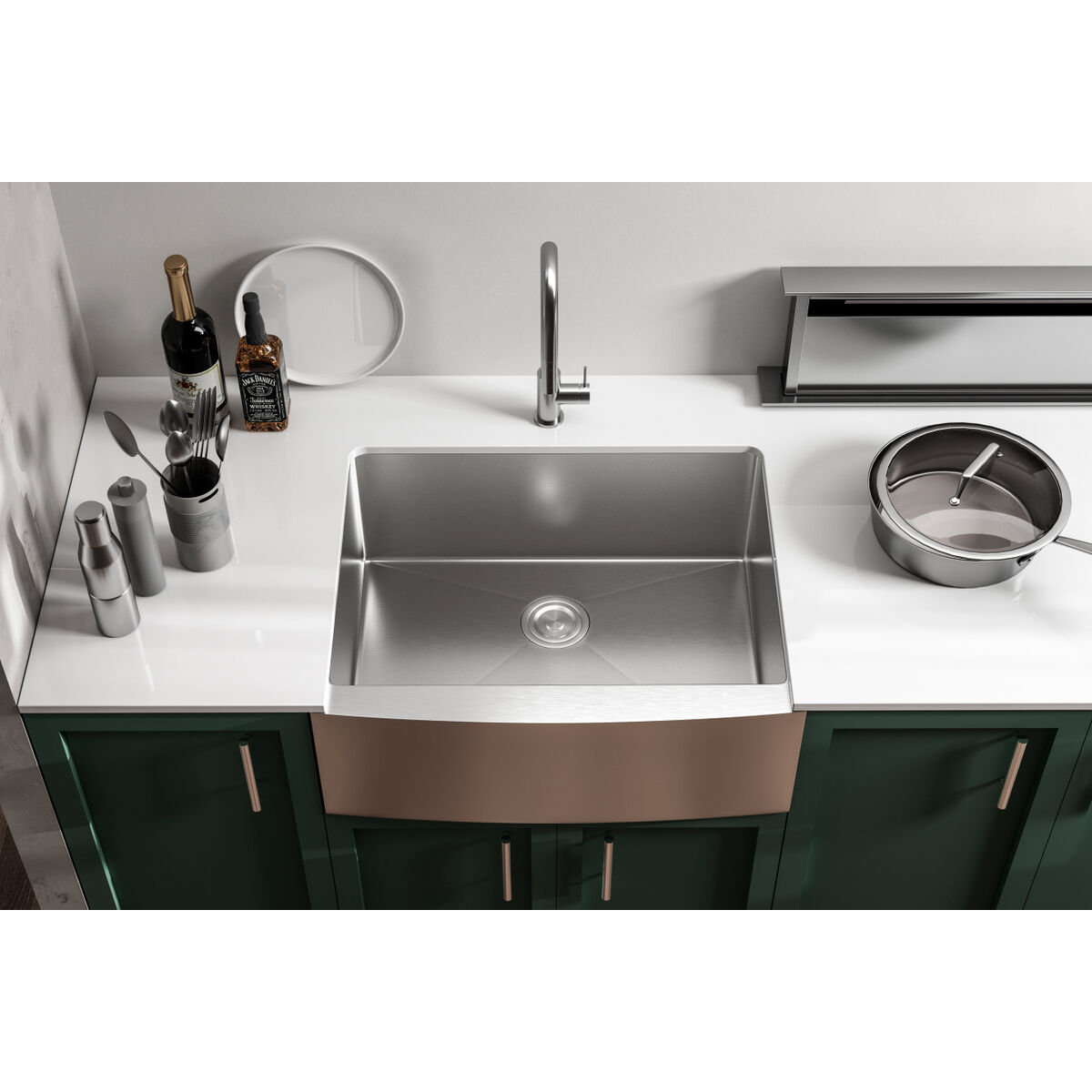 Montgomery Stainless Steel Kitchen Sink in L27 x W22 x H10 Single Bowl