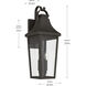 Cleary 2 Light 24 inch Olde Bronze Outdoor Wall Light
