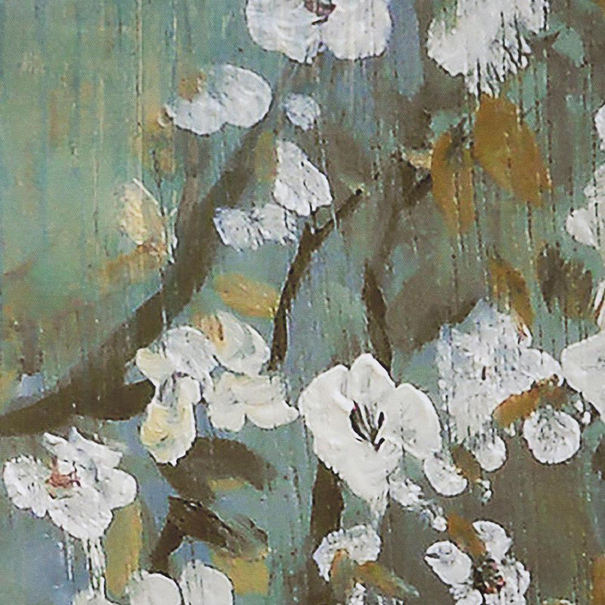 Saison White Cherry Blossom Blue/White/Brown Wall Art