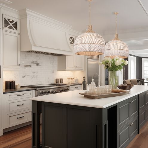 Zanzibar 6 Light 26 inch Soft Gold Pendant Ceiling Light