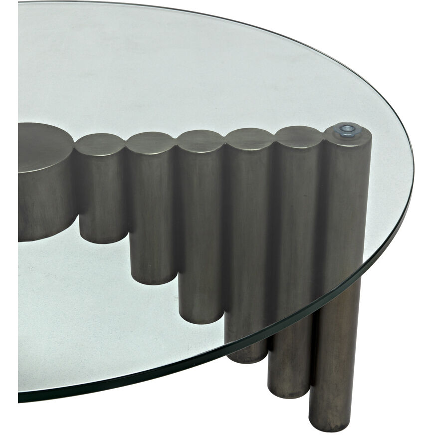 Organum 36 X 36 inch Gun Metal Coffee Table