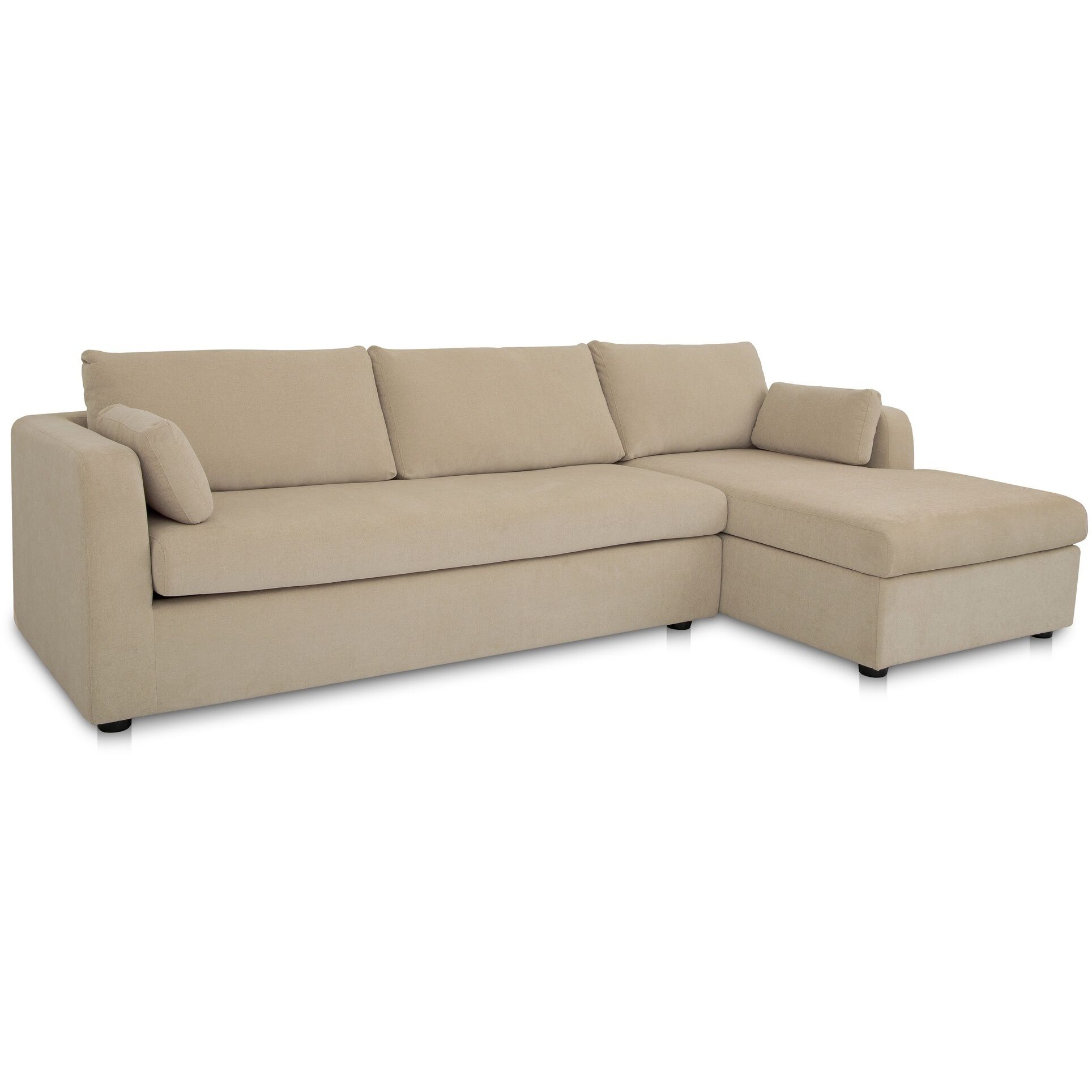 Burrow Beige Sleeper Sectional With Storage Chaise in Right, Right