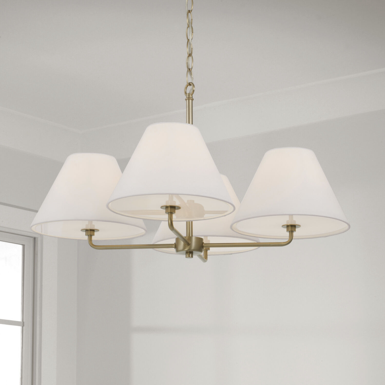 Parson 4 Light 27 inch Matte Brass Chandelier Ceiling Light