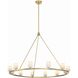 Aragon 12 Light 46.75 inch Soft Brass Chandelier Ceiling Light in White