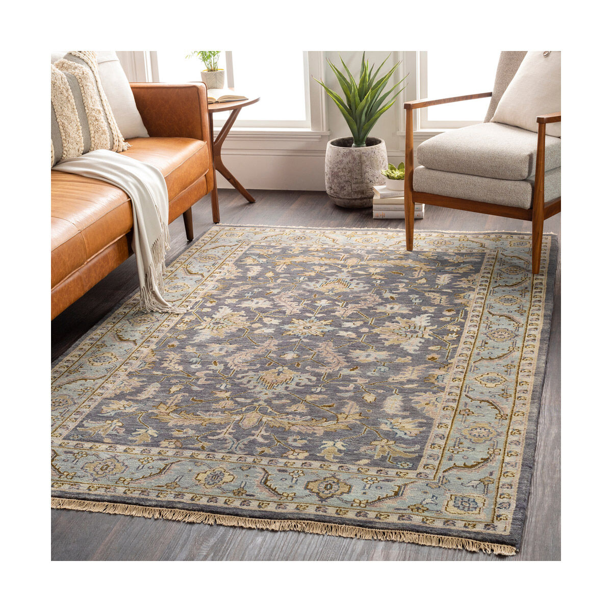 Douglas 102 X 66 inch Navy Rug, Rectangle