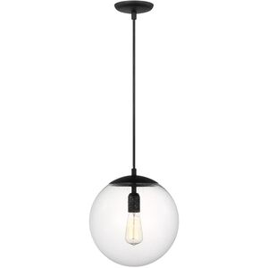 Leo - Hanging Globe 1 Light 12 inch Midnight Black Pendant Ceiling Light