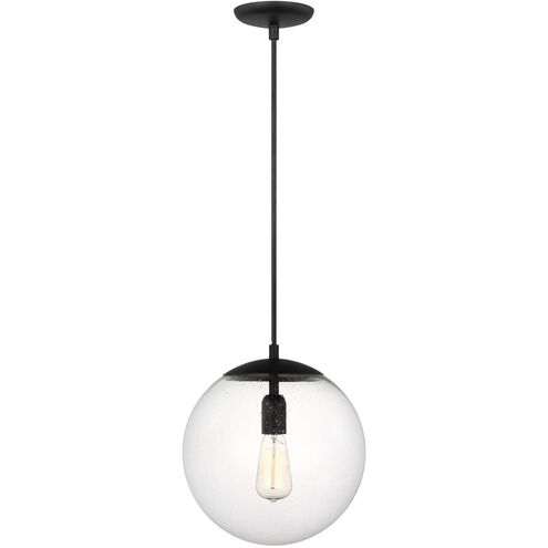 Leo - Hanging Globe 1 Light 12 inch Midnight Black Pendant Ceiling Light