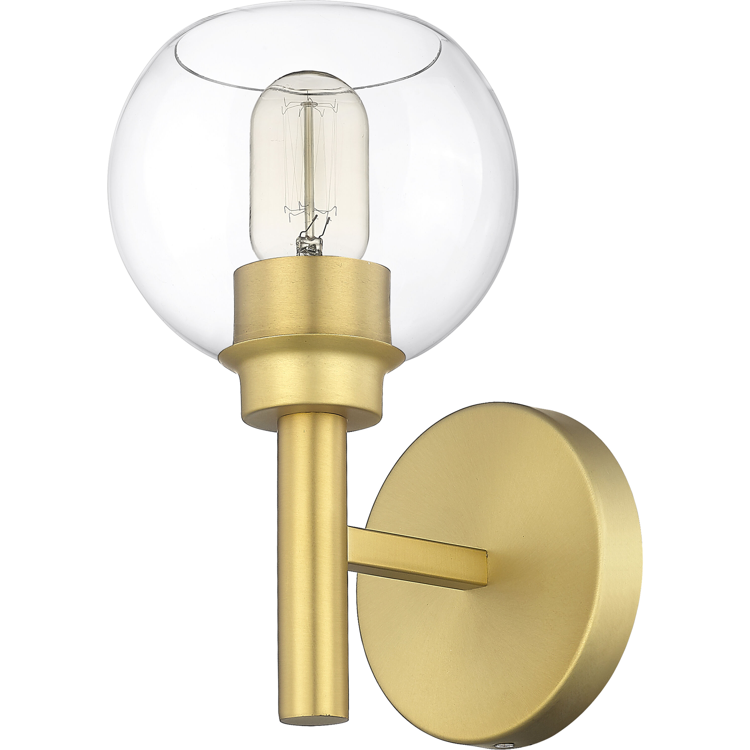 Sutton 1 Light 6 inch Brushed Gold Wall Sconce Wall Light