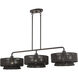 Florell 3 Light 47 inch English Bronze Linear Chandelier Ceiling Light, Extra Large