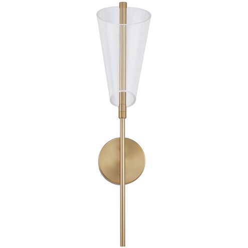 Mulberry LED 5.38 inch Brushed Gold and Light Guide Wall Sconce Wall Light