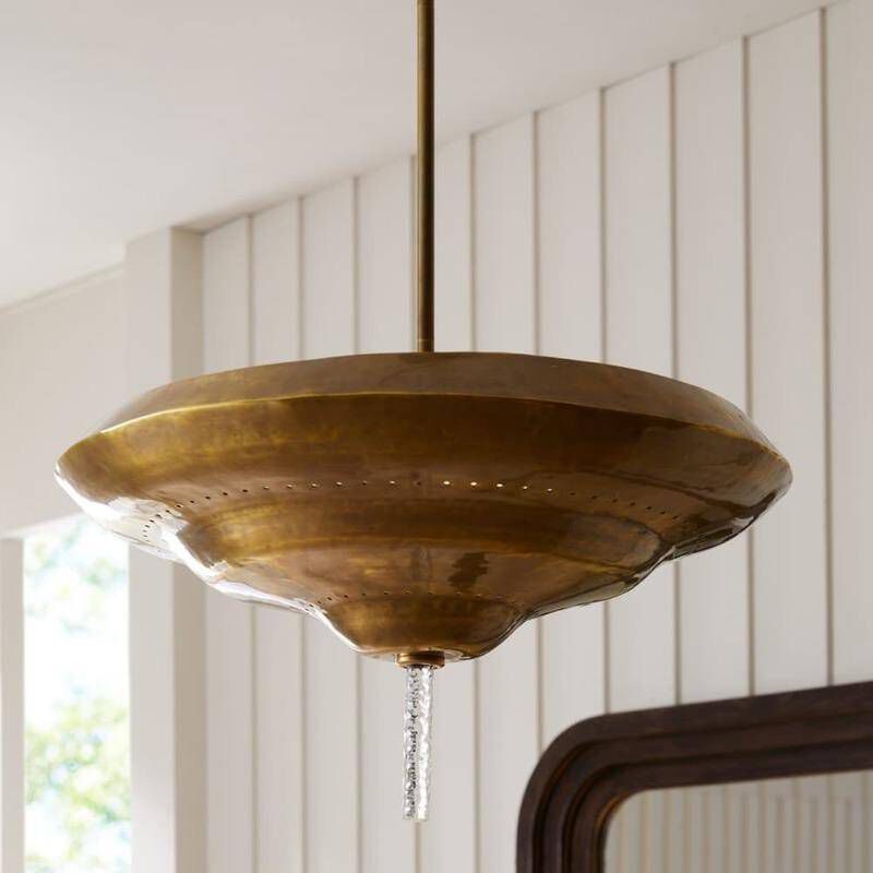 Istanbul 2 Light 26 inch Antique Brass Semi-Flush Mount Ceiling Light