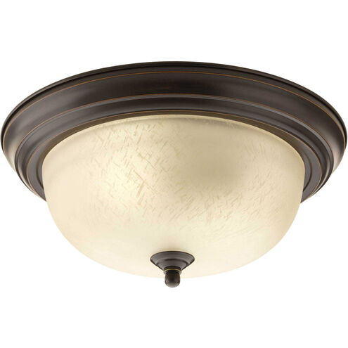 Dome Glass CTC 2 Light 13.25 inch Flush Mount