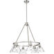 Yep Orwell 29 inch 60.00 watt Pewter Chandelier Ceiling Light in Clear Glass