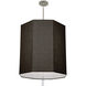 Kate 6 Light 22 inch Polished Nickel Pendant Ceiling Light in Raven Black