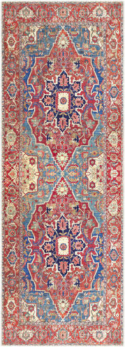 Iris 90 X 30 inch Burnt Orange/Bright Red/Ice Blue/Navy/Wheat Rugs