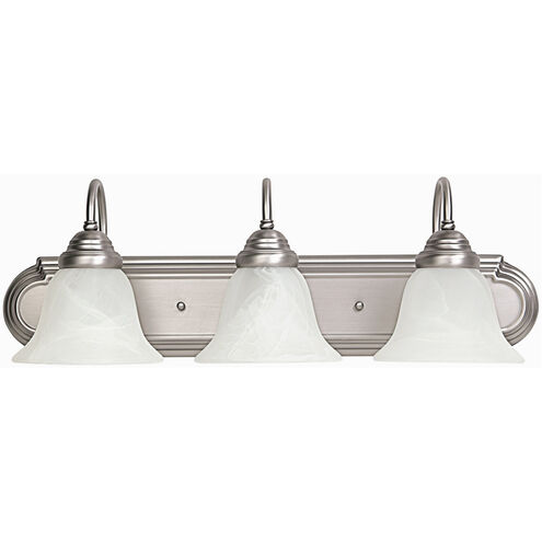 Arthur 3 Light 24 inch Matte Nickel Vanity Light Wall Light