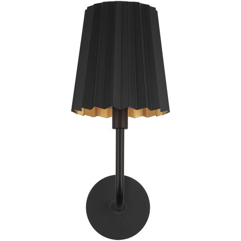 Alora Mood Plisse 1 Light 7 inch Matte Black Bath Vanity Light Wall Light