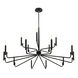 Bedford LED 48 inch Matte Black Chandelier Ceiling Light