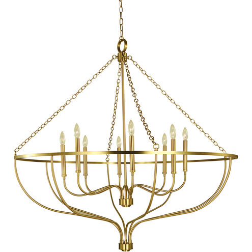 West Town 8 Light 46 inch Matte Black Foyer Chandelier Ceiling Light