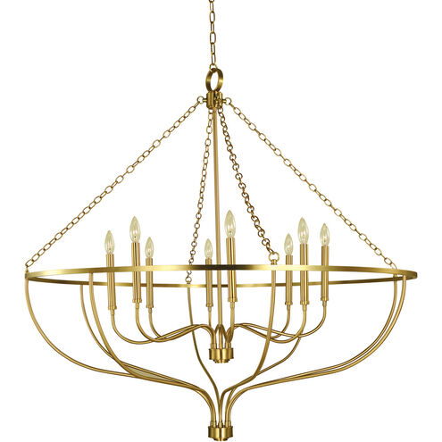 West Town 8 Light 46 inch Brushed Brass Foyer Chandelier Ceiling Light