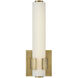 Aiden LED 5 inch Lacquered Brass Bath Light Wall Light, Vertical