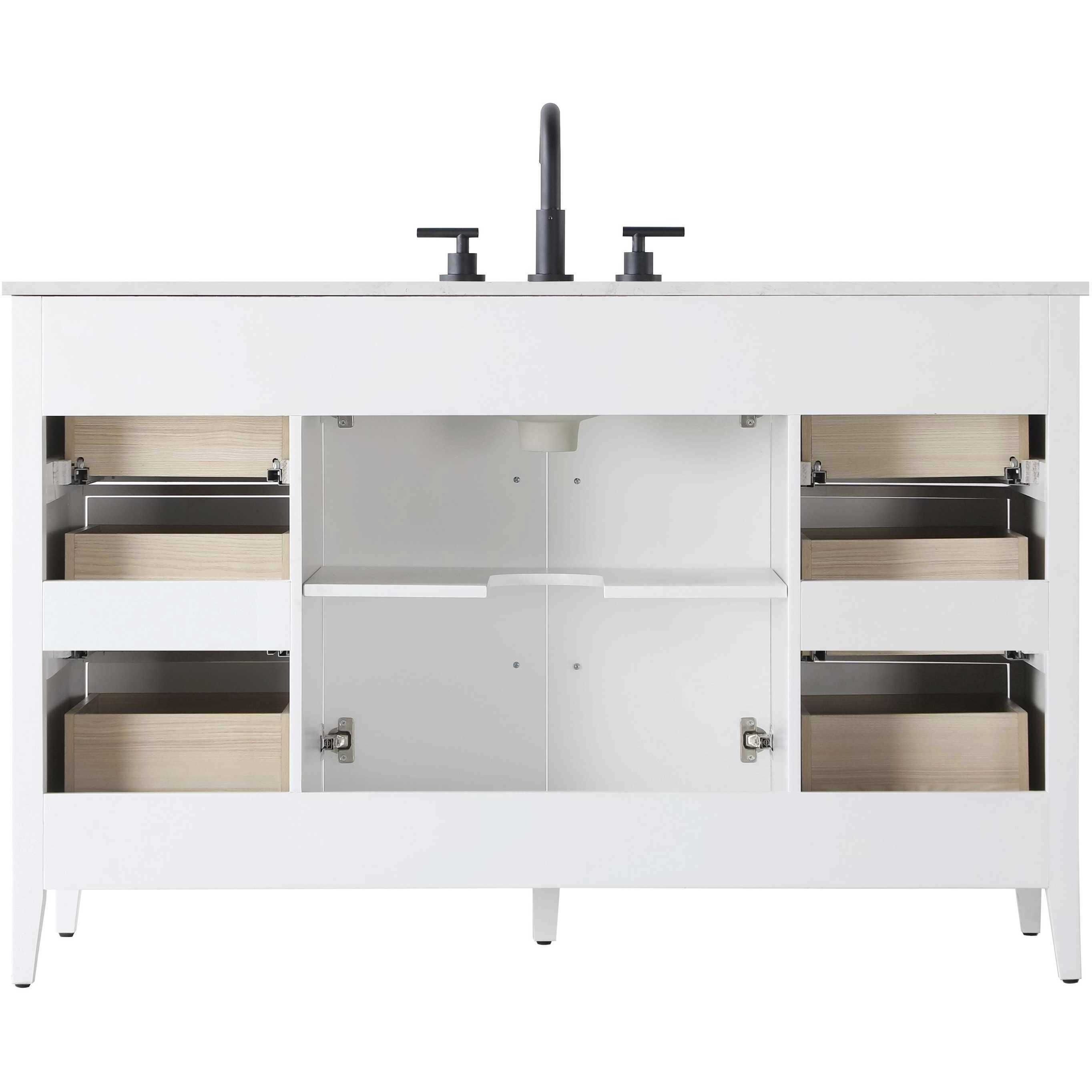 Millie 54 X 35 inch White Bathroom Vanity Cabinet