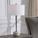 Danes 30 inch 100.00 watt Black Nickel and White Marble Table lamp Portable Light