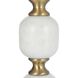 Anita 16.1 inch Gold and White Side Table