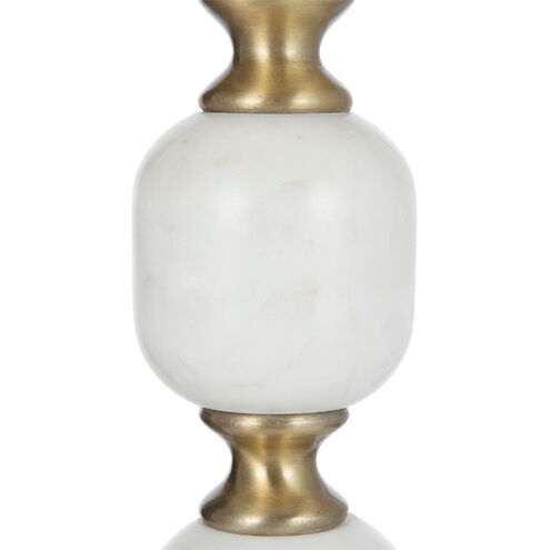 Anita 16.1 inch Gold/White Side Table