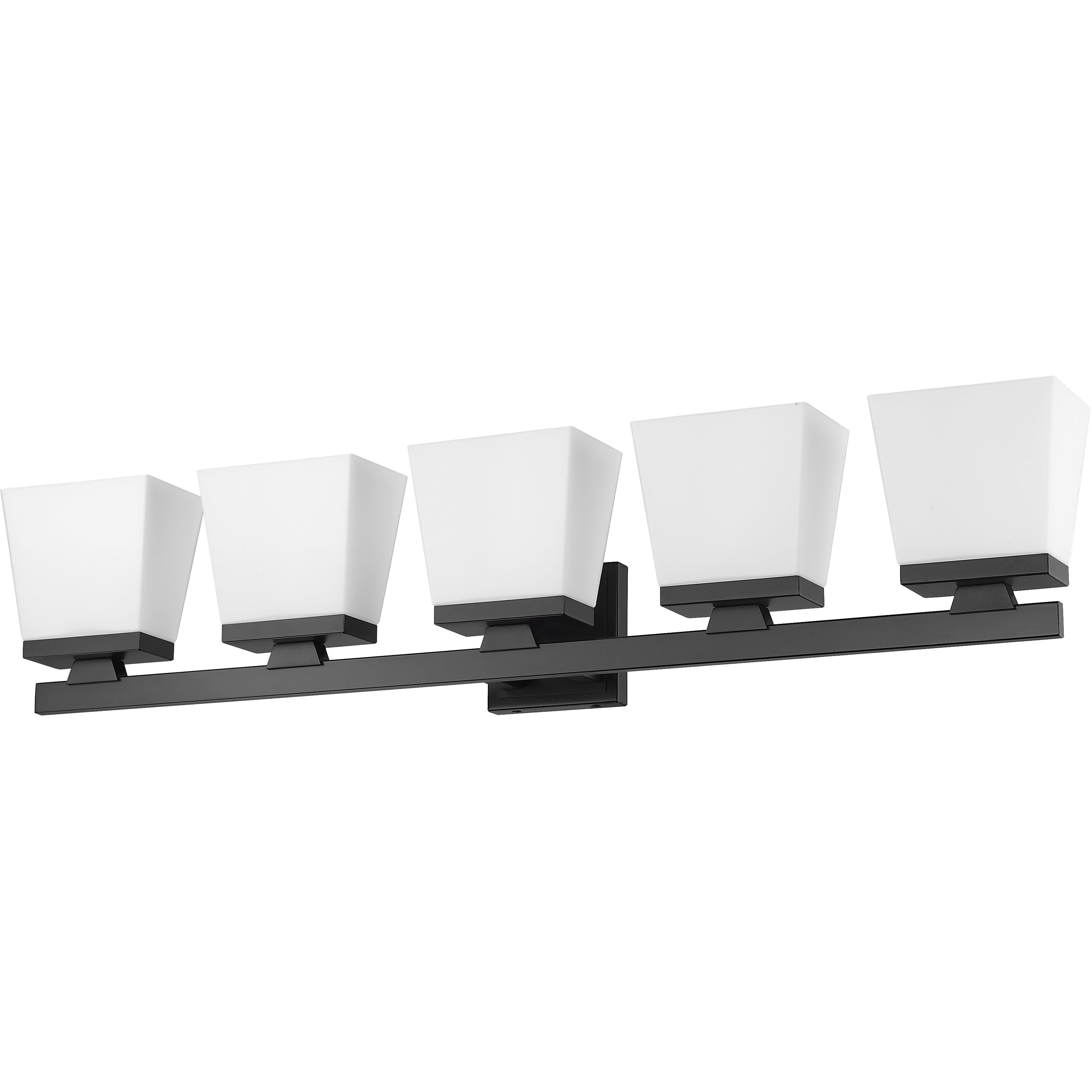 Astor 5 Light 36 inch Matte Black Vanity Wall Light