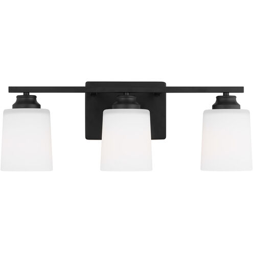 Vinton 3 Light 20.75 inch Midnight Black Wall Bath Fixture Wall Light