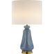 AERIN Kapila 28.75 inch 60.00 watt Polar Blue Crackle Table Lamp Portable Light