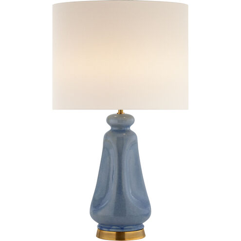 AERIN Kapila 28.75 inch 60.00 watt Polar Blue Crackle Table Lamp Portable Light