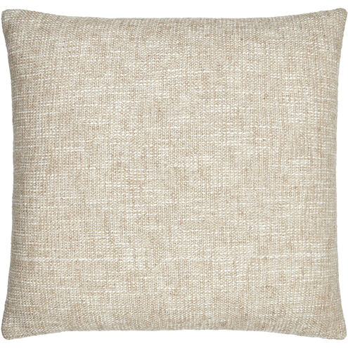 Margay 22 X 22 inch Tan/White Accent Pillow