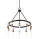 Campbell 10 Light 28 inch Vintage Black with Warm Brass Chandelier Ceiling Light