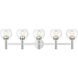 Sutton 5 Light 39.5 inch Chrome Vanity Wall Light