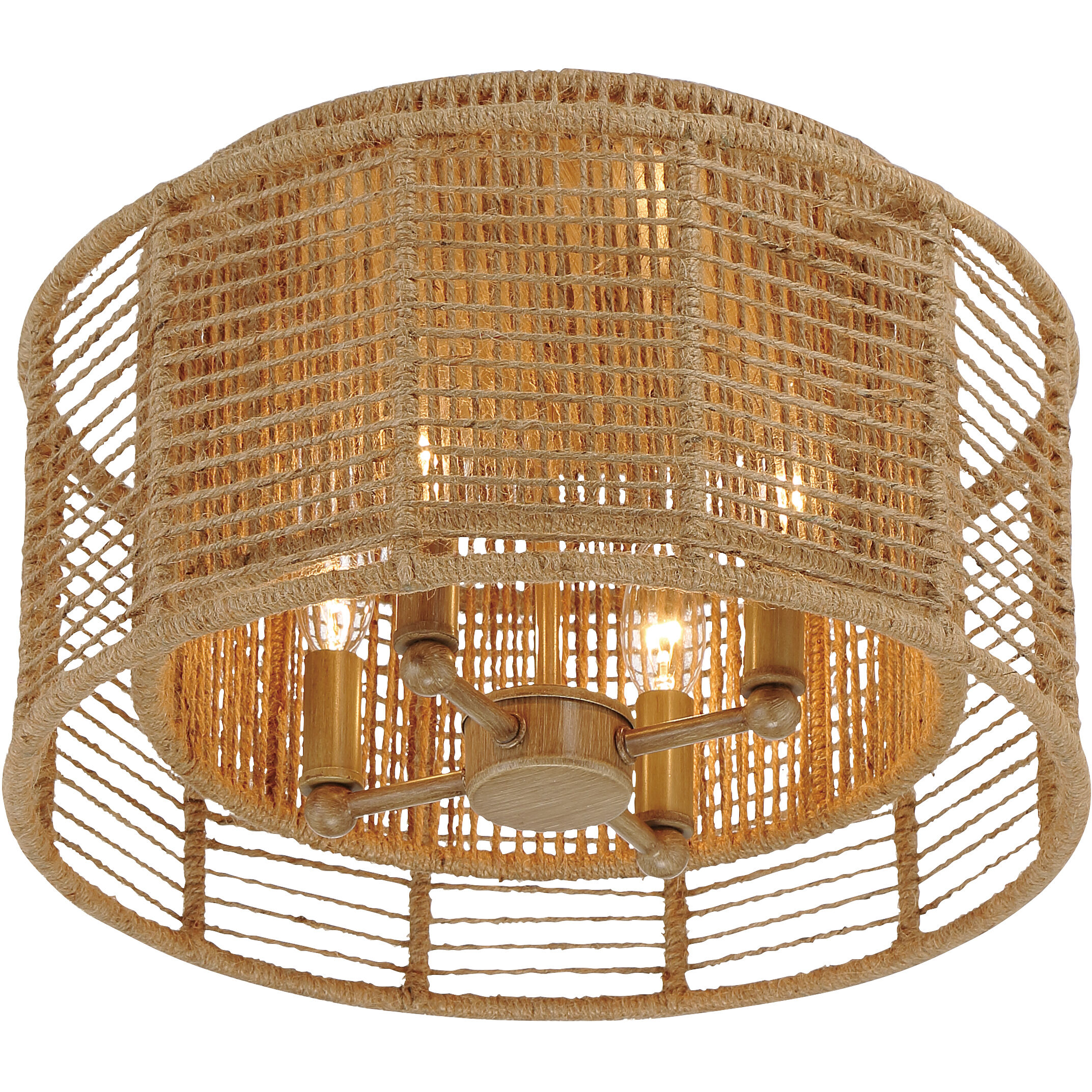 Jayna 4 Light 15 inch Burnished Silver Flush Ceiling Light