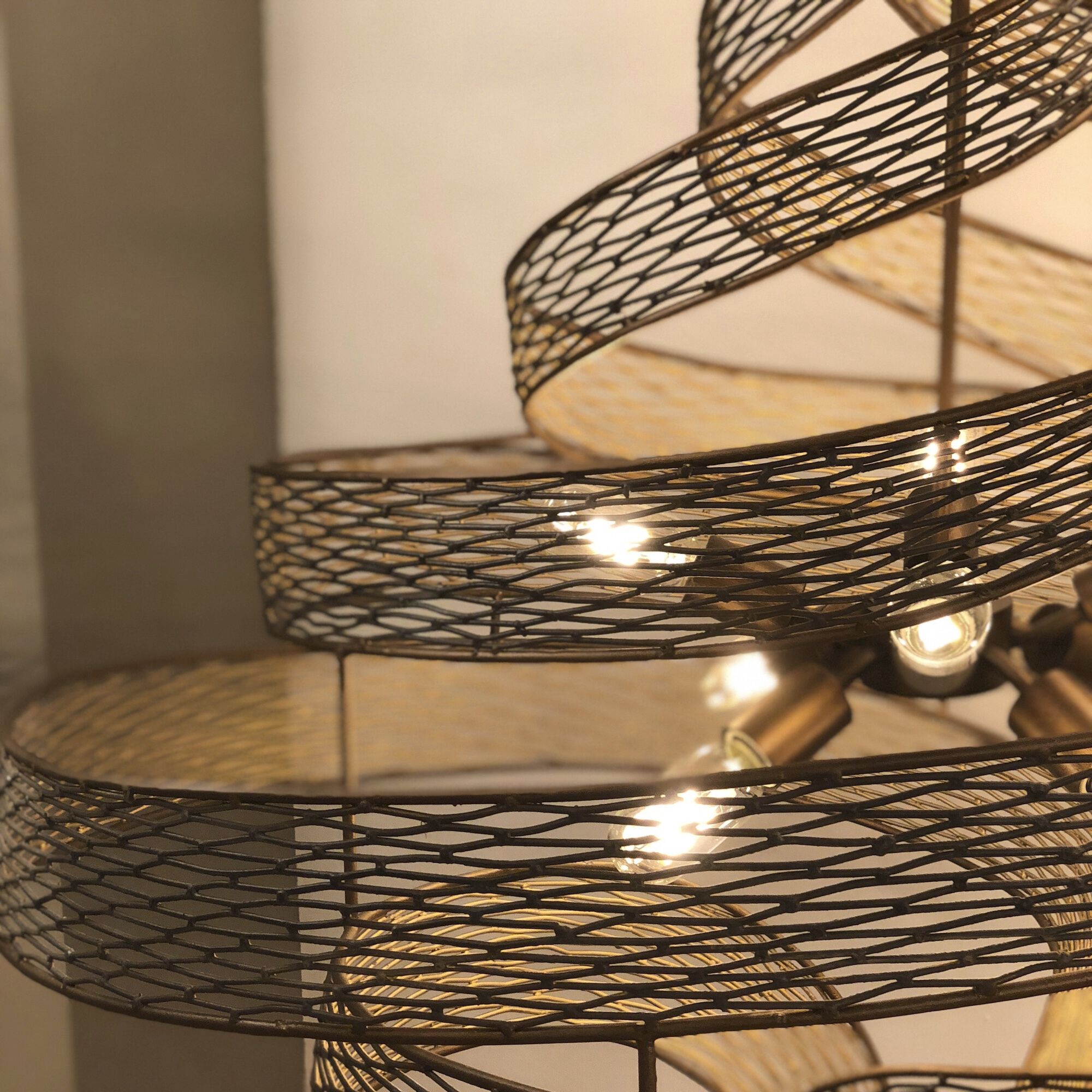 Flow 6 Light 26 inch Hammered Ore Pendant Ceiling Light