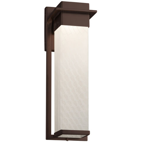 Fusion 16.5 inch Dark Bronze Outdoor Wall Sconce in Weave Fusion