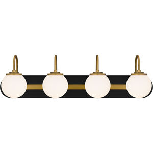 Desmond 4 Light 30 inch Matte Black Bath Light Wall Light, Extra Large