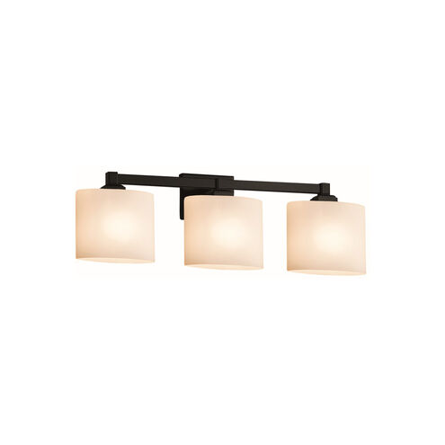 Fusion LED 24.5 inch Matte Black Bath Bar Wall Light in 2100 Lm LED, Oval, Opal Fusion, Oval