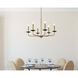 Cohen 6 Light 30 inch Black and Brass Pendant Ceiling Light