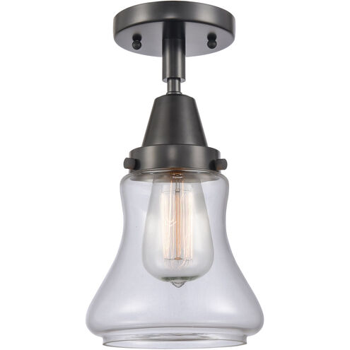Franklin Restoration Bellmont LED 6.25 inch Matte Black Flush Mount Ceiling Light in Clear Glass